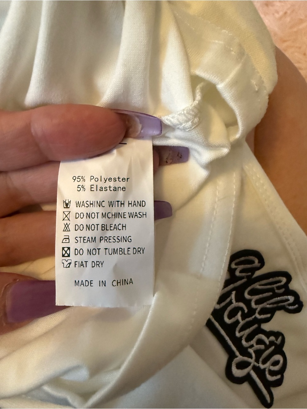 White Graphic Scoop Neck Women’s Tee - Sentence Enhancers - Picture 6 of 7